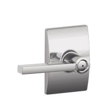 Schlage F40-LAT-CEN F-Series Latitude Privacy Door Lever