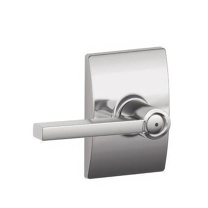 Schlage F40-LAT-CEN F-Series Latitude Privacy Door Lever
