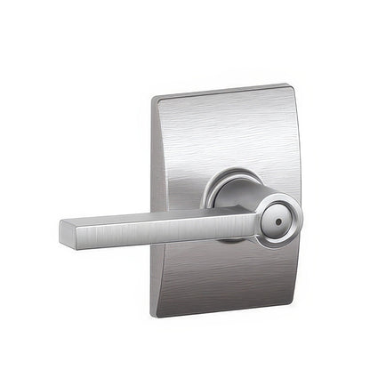 Schlage F40-LAT-CEN F-Series Latitude Privacy Door Lever