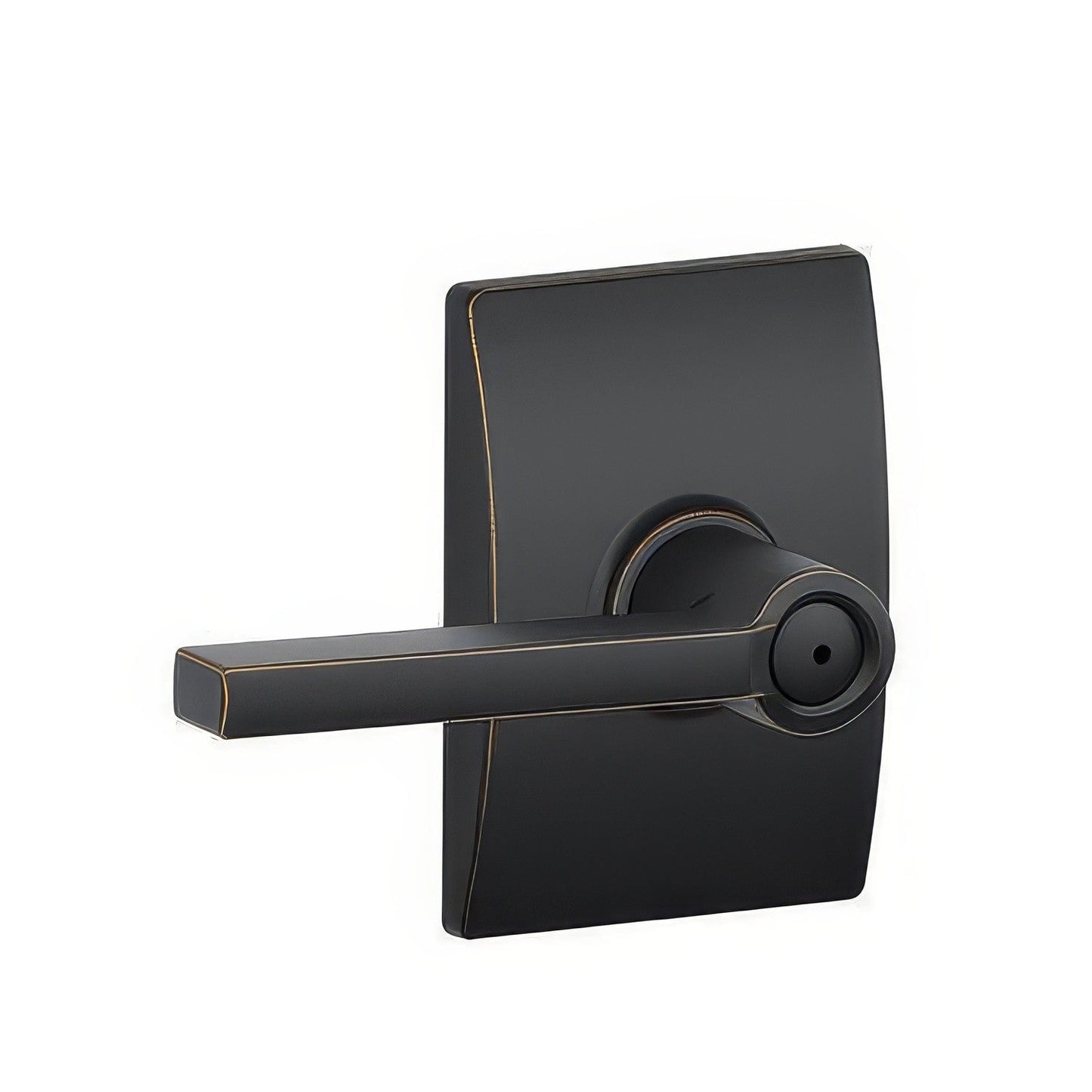 Schlage F40-LAT-CEN F-Series Latitude Privacy Door Lever