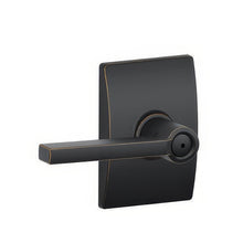 Schlage F40-LAT-CEN F-Series Latitude Privacy Door Lever