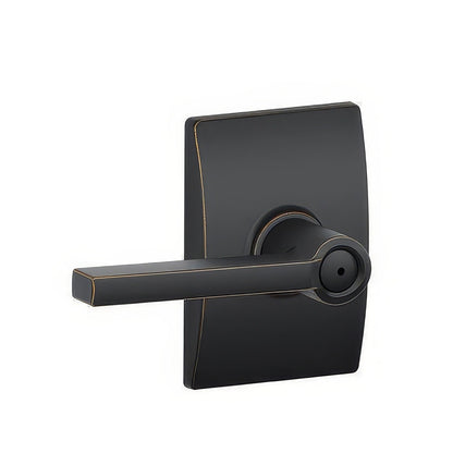 Schlage F40-LAT-CEN F-Series Latitude Privacy Door Lever