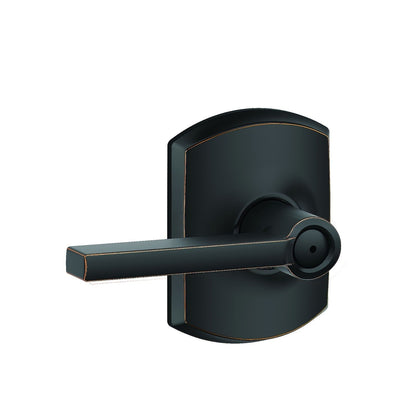 Schlage F40LAT-GRW Latitude with Greenwich Rose Privacy Door Lever