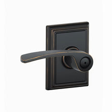 Schlage F40MER716ADD Merano with Addison Rose Privacy Door Lever Aged Bronze