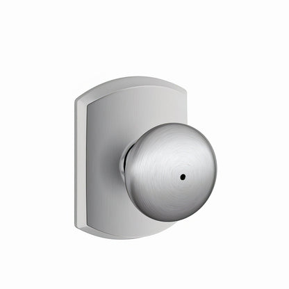 Schlage F40PLY-GRW Plymouth with Greenwich Rose Privacy Door Knob