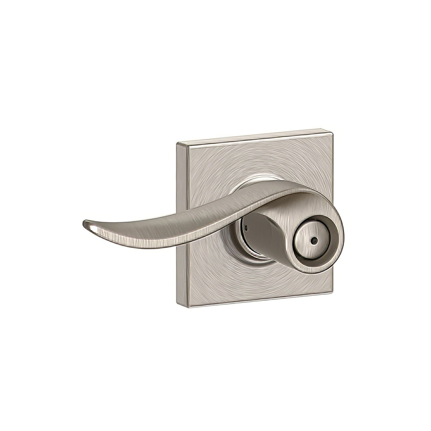 Schlage F40SAC619COL Sacramento with Collins Rose Privacy Door Lever Satin Nickel