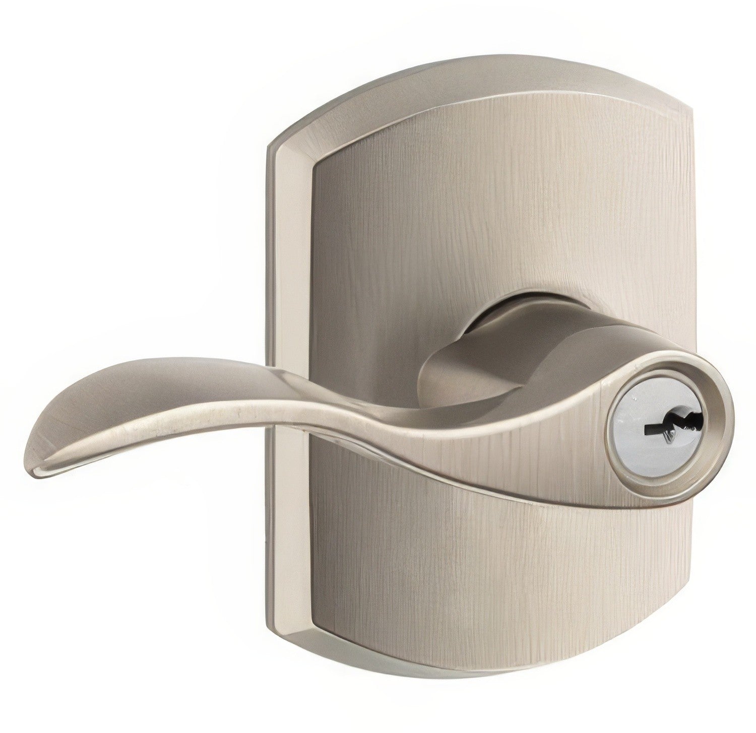 Schlage F51A-ACC-GRW Keyed Entry Door Lever with Greenwich Decorative Rose