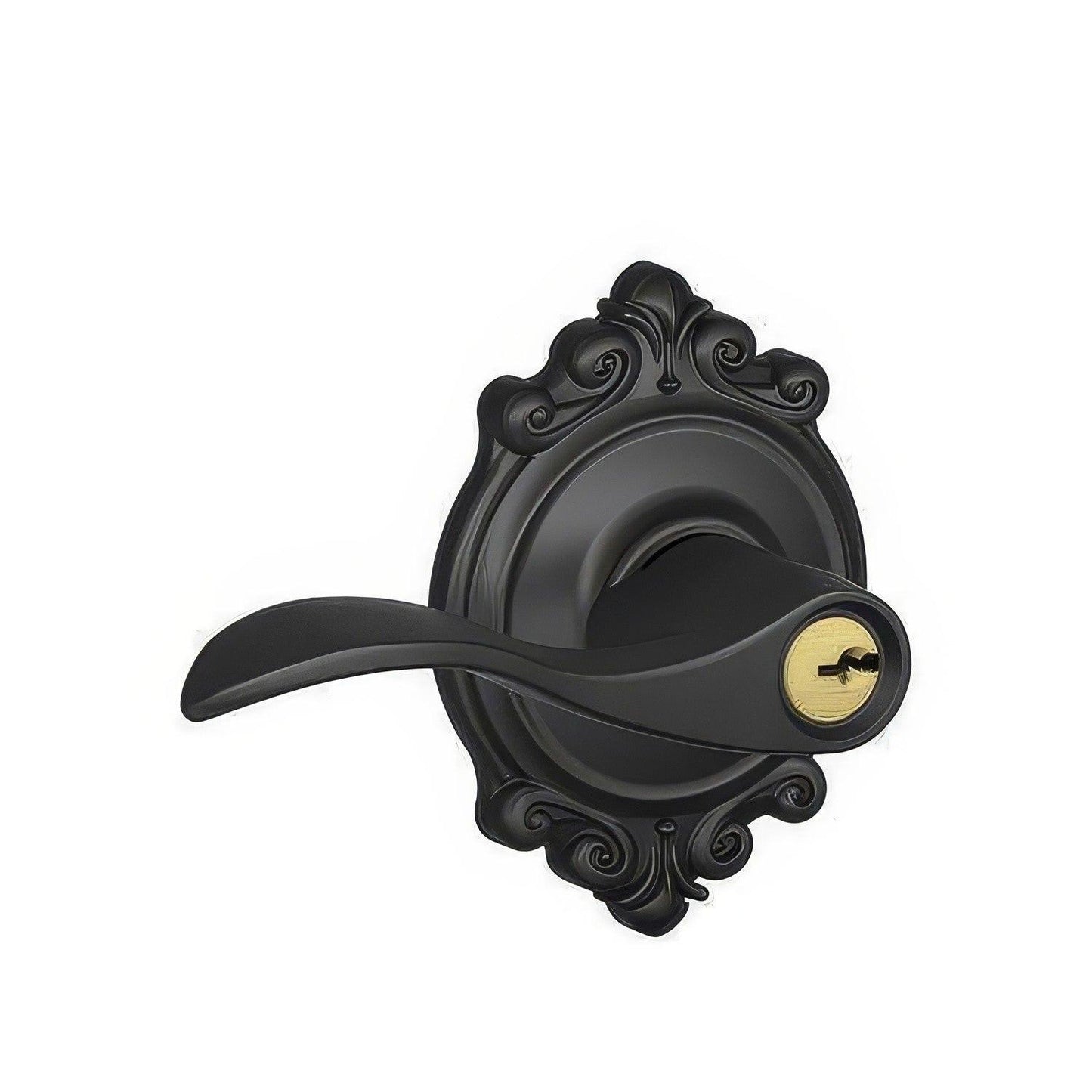 Schlage F51A-ACC-BRK F-Series Accent Keyed Entry Door Lever