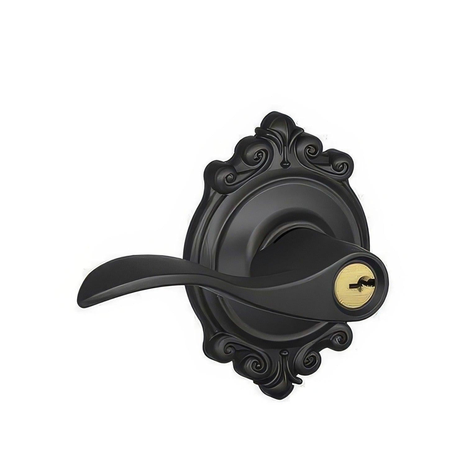 Schlage F51A-ACC-BRK F-Series Accent Keyed Entry Door Lever