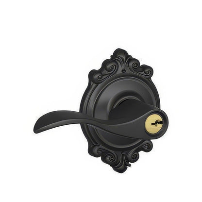 Schlage F51A-ACC-BRK F-Series Accent Keyed Entry Door Lever
