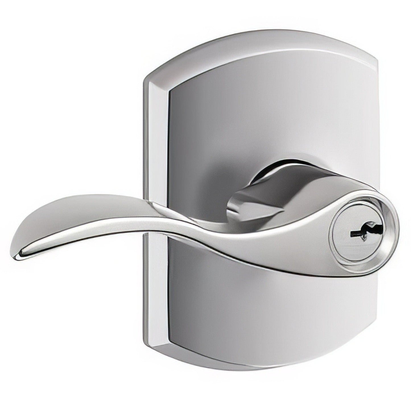 Schlage F51A-ACC-GRW Keyed Entry Door Lever with Greenwich Decorative Rose.