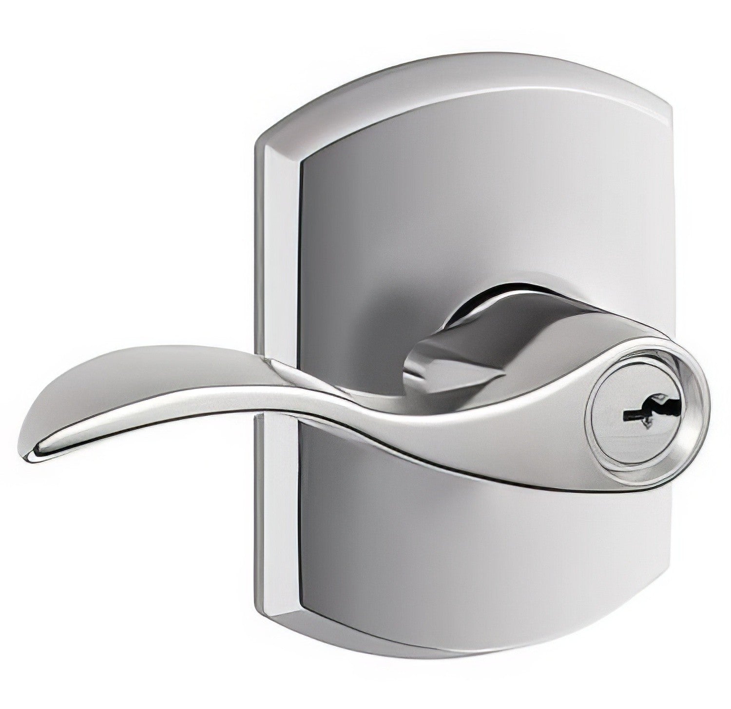 Schlage F51A-ACC-GRW Keyed Entry Door Lever with Greenwich Decorative Rose