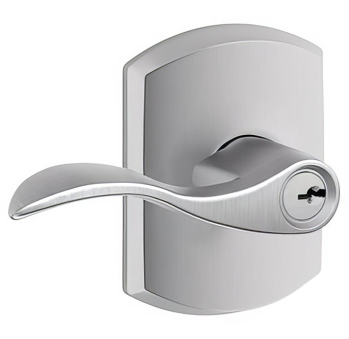 Schlage F51A-ACC-GRW Keyed Entry Door Lever with Greenwich Decorative Rose.