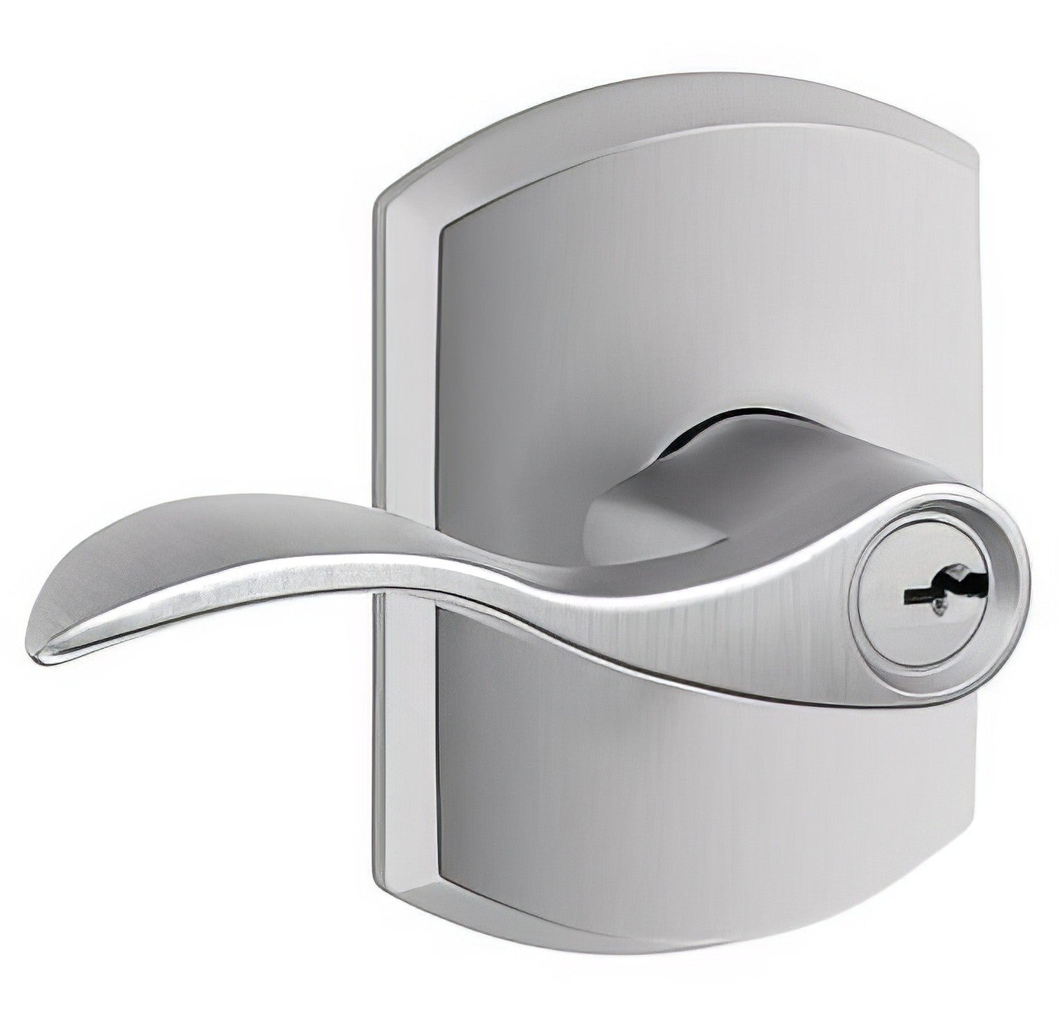Schlage F51A-ACC-GRW Keyed Entry Door Lever with Greenwich Decorative Rose.