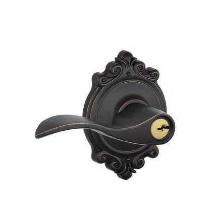 Schlage F51A-ACC-BRK F-Series Accent Keyed Entry Door Lever