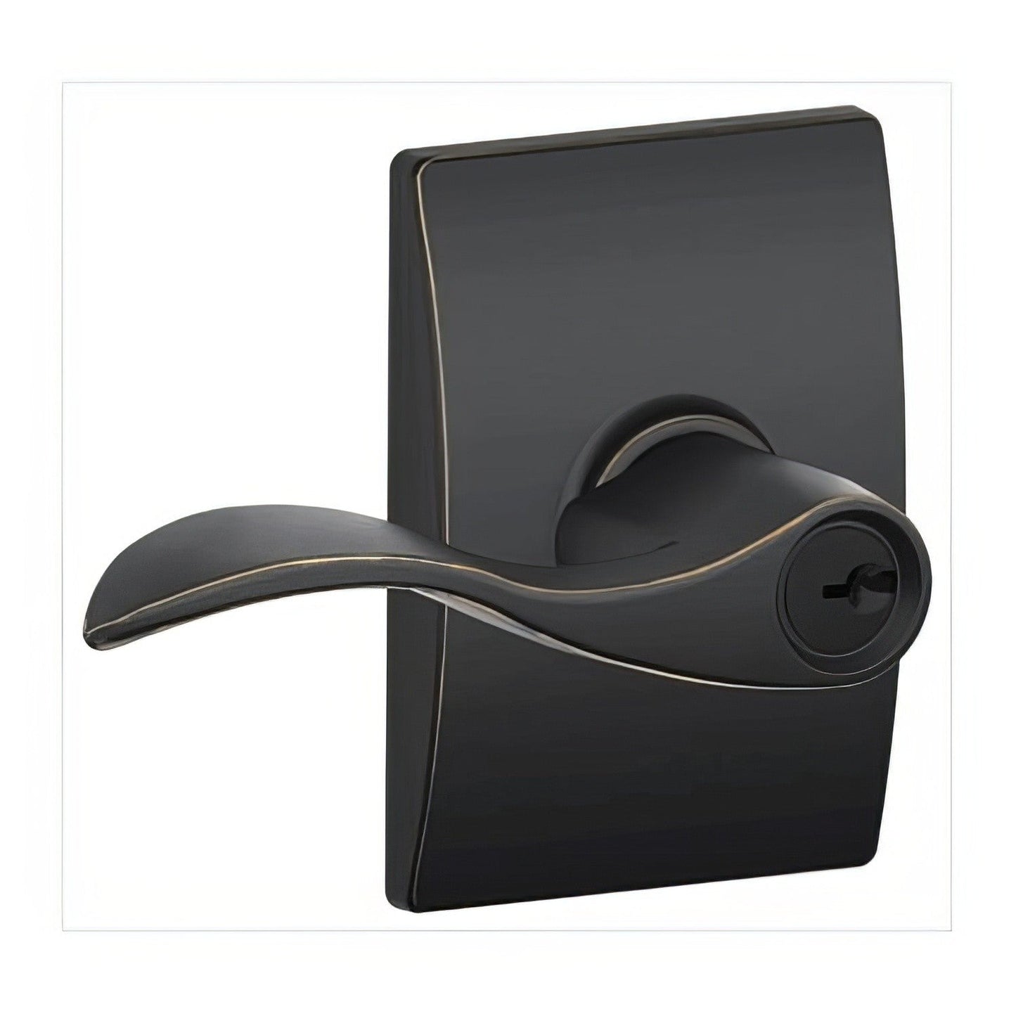 Schlage F51A-ACC-CEN F-Series Accent Keyed Entry Door Lever