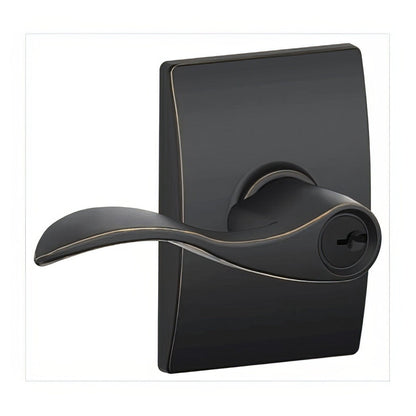 Schlage F51A-ACC-CEN F-Series Accent Keyed Entry Door Lever