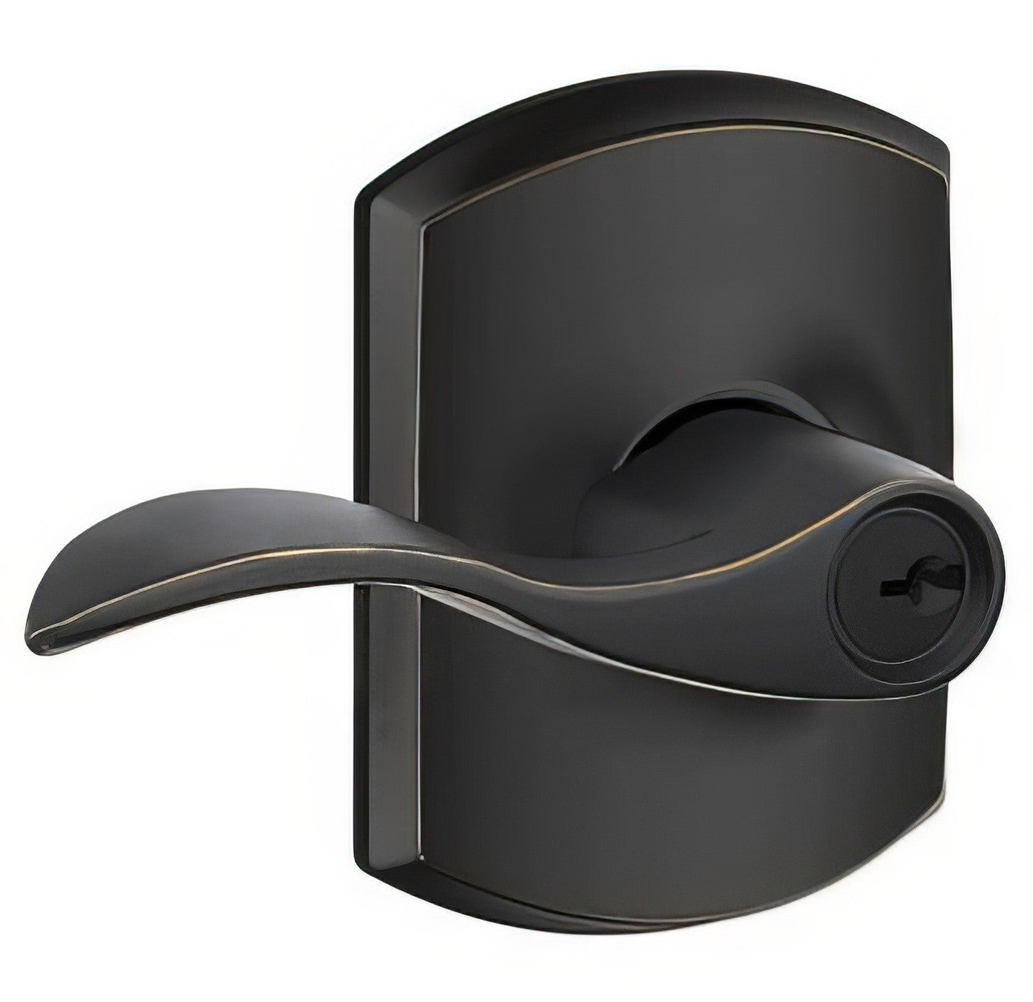 Schlage F51A-ACC-GRW Keyed Entry Door Lever with Greenwich Decorative Rose