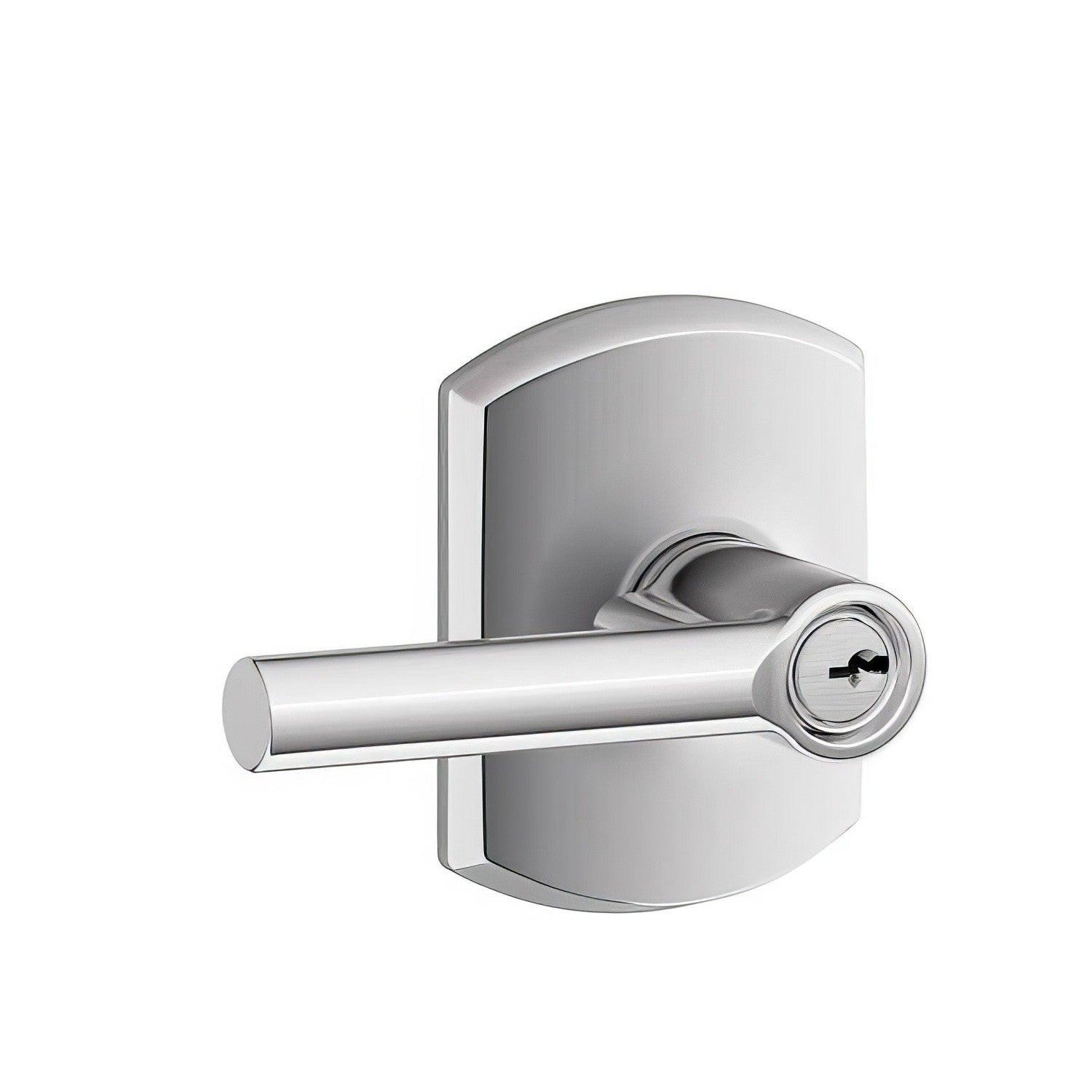Schlage F51ABRW-GRW Broadway with Greenwich Rose Keyed Entry Door Lever