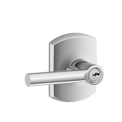 Schlage F51ABRW-GRW Broadway with Greenwich Rose Keyed Entry Door Lever