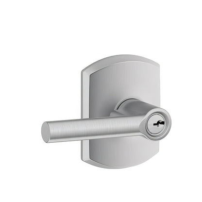 Schlage F51ABRW-GRW Broadway with Greenwich Rose Keyed Entry Door Lever