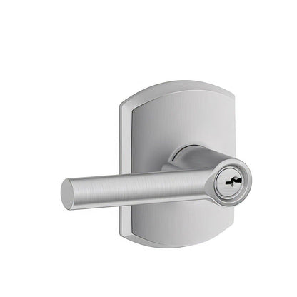 Schlage F51ABRW-GRW Broadway with Greenwich Rose Keyed Entry Door Lever