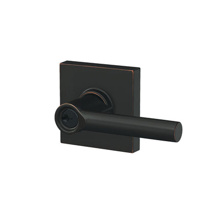 Schlage F51ABRW-COL Broadway with Collins Rose Keyed Entry Door Lever