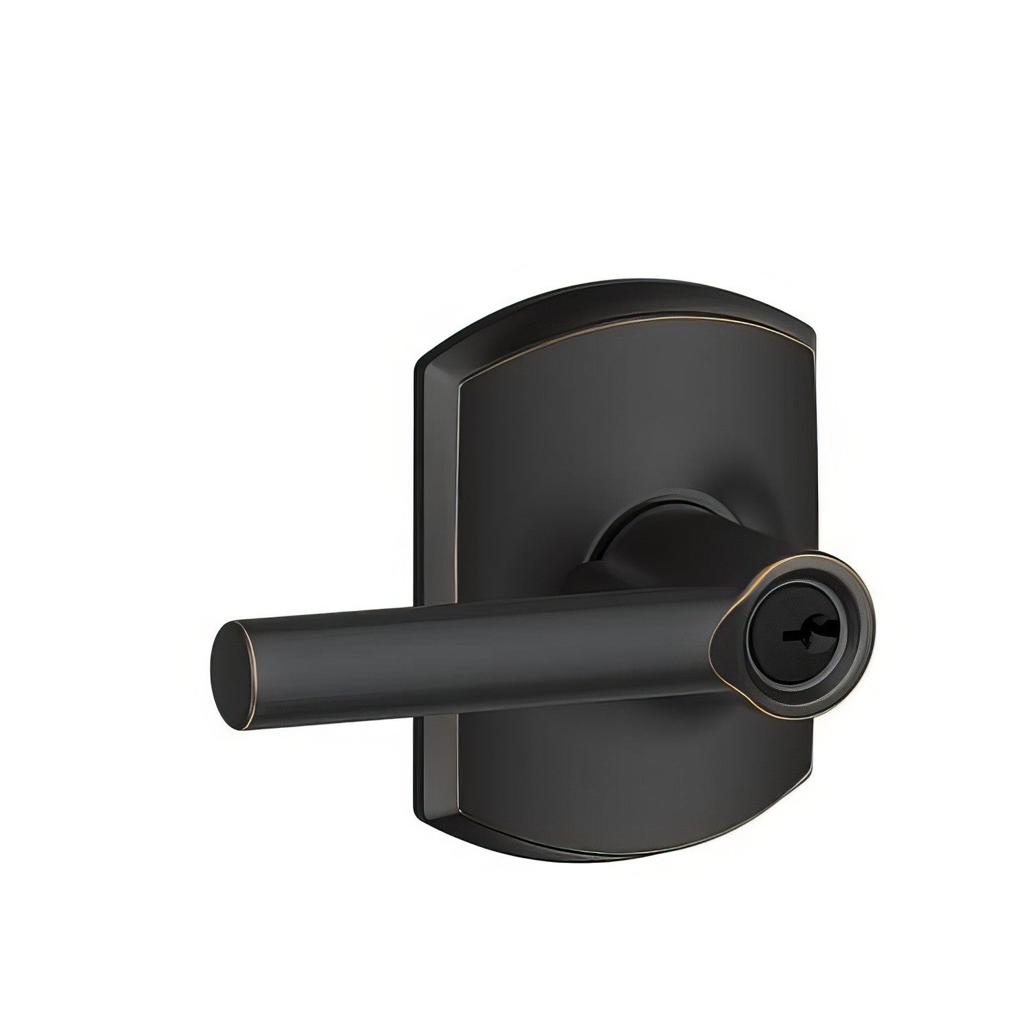 Schlage F51ABRW-GRW Broadway with Greenwich Rose Keyed Entry Door Lever