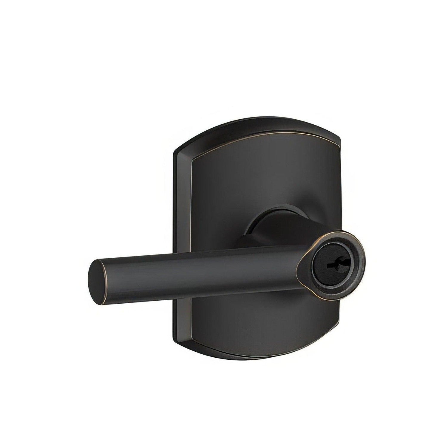Schlage F51ABRW-GRW Broadway with Greenwich Rose Keyed Entry Door Lever