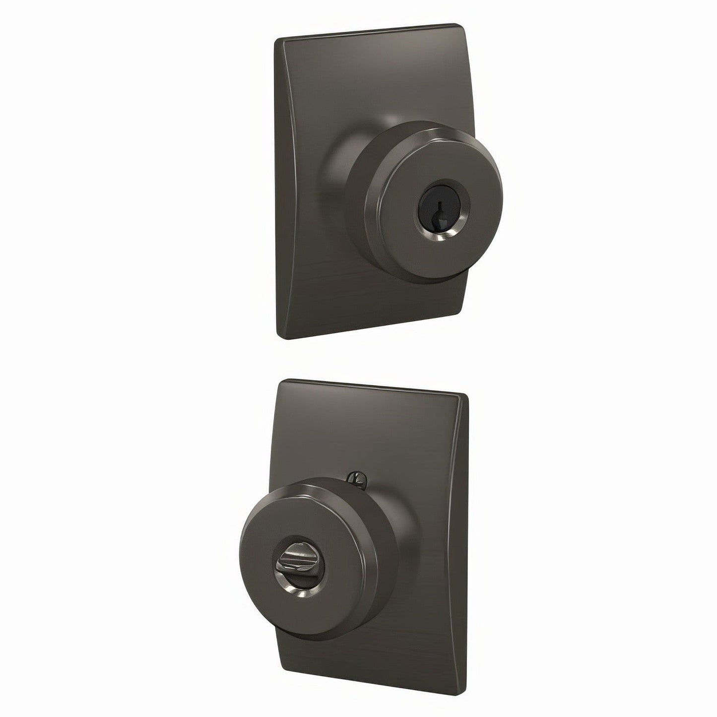 Schlage F51A-BWE-CEN Bowery Knob with Century Trim Keyed Entry Door Knob.