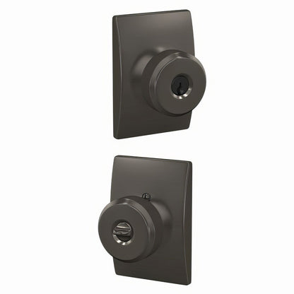Schlage F51A-BWE-CEN Bowery Knob with Century Trim Keyed Entry Door Knob.