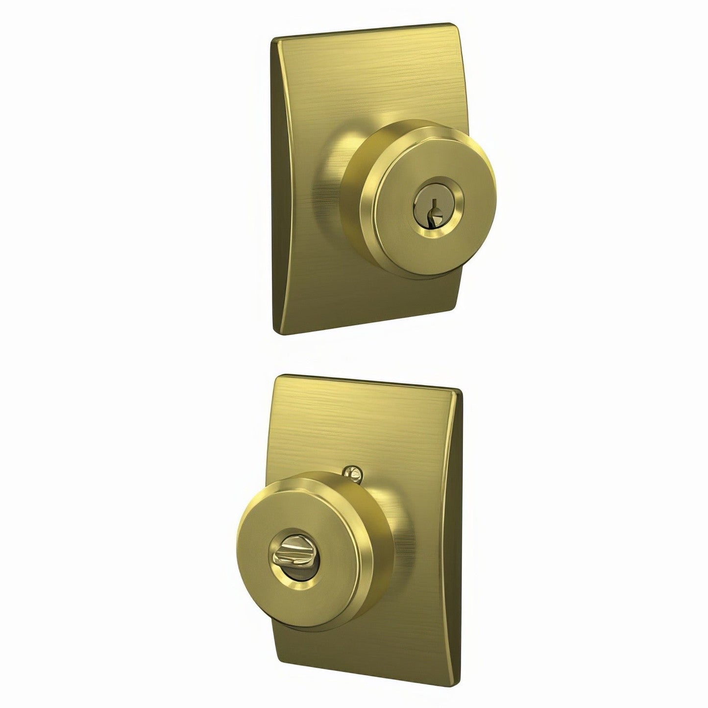 Schlage F51A-BWE-CEN Bowery Knob with Century Trim Keyed Entry Door Knob