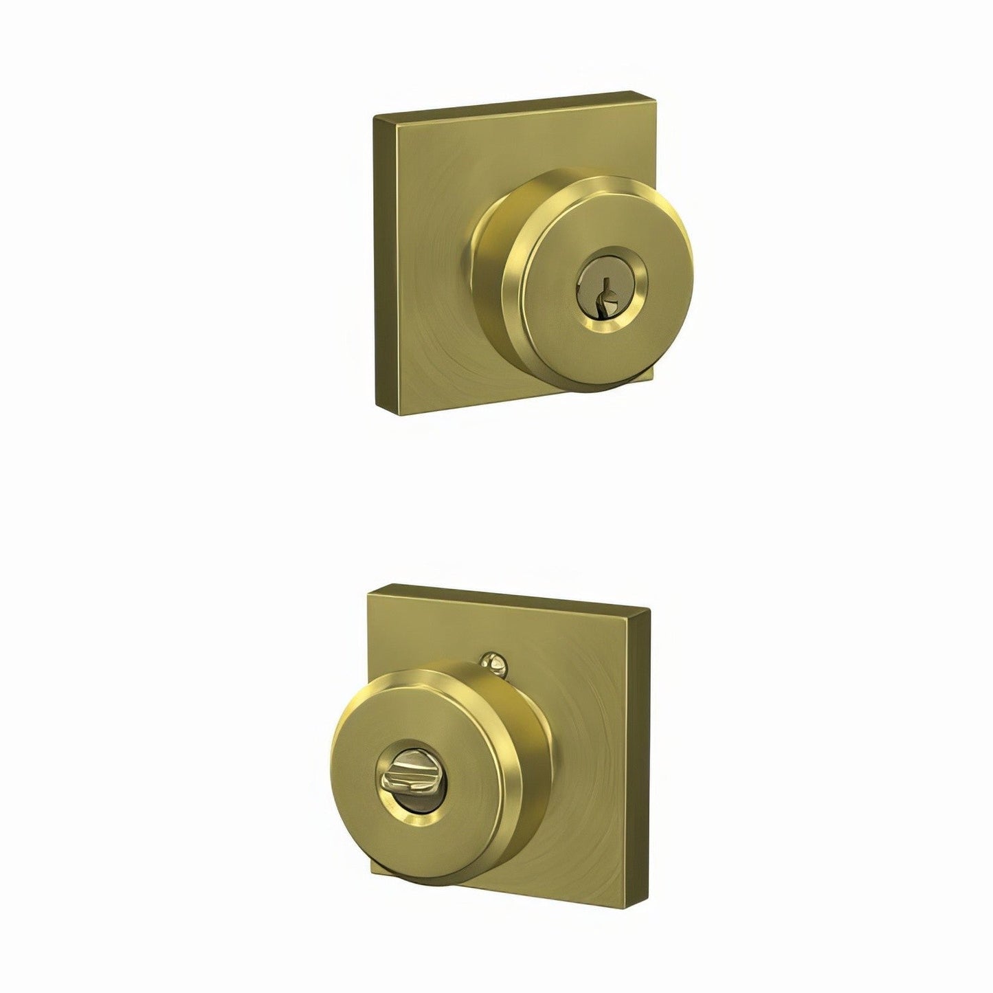 Schlage F51A-BWE-COL Bowery Knob with Collins Rose Keyed Entry Lock