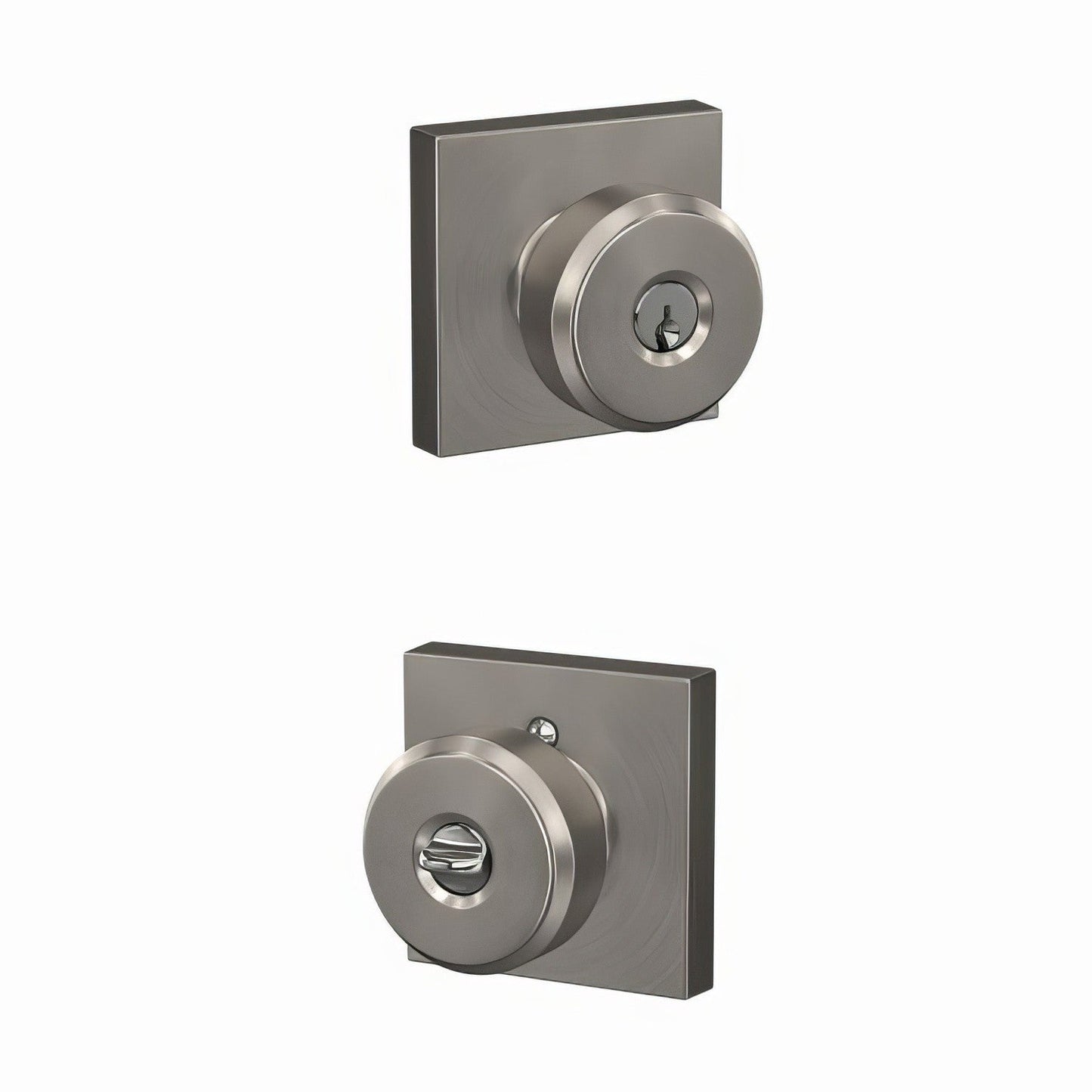 Schlage F51A-BWE-COL Bowery Knob with Collins Rose Keyed Entry Lock