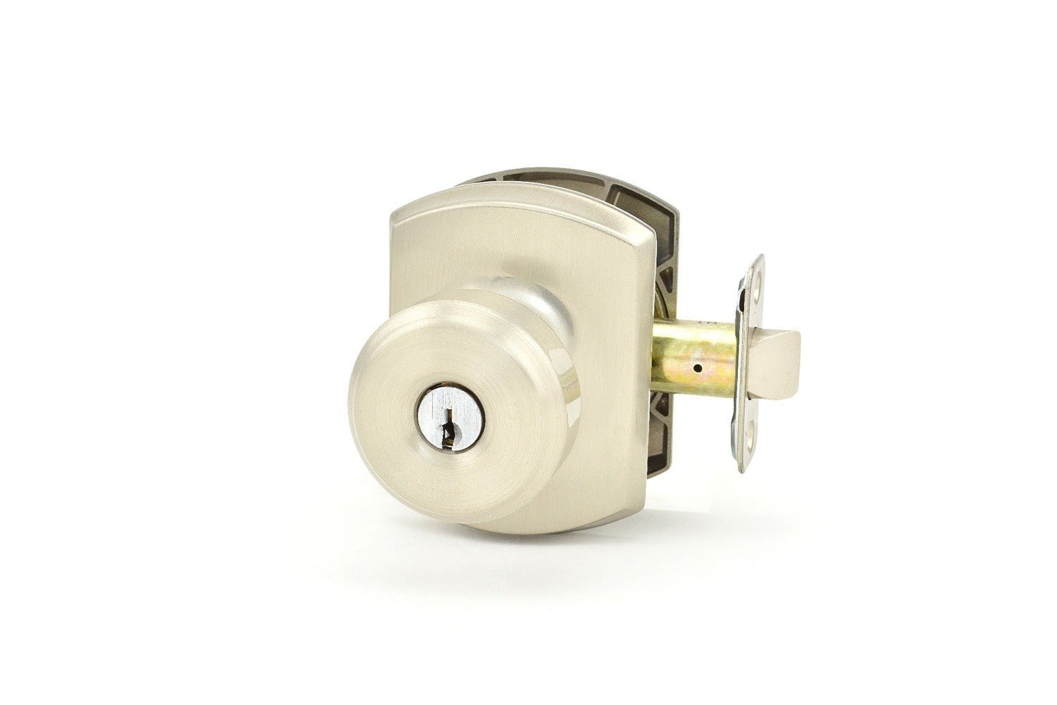 Schlage F51ABWE-GRW Bowery with Greenwich Rose Keyed Entry Door Knob