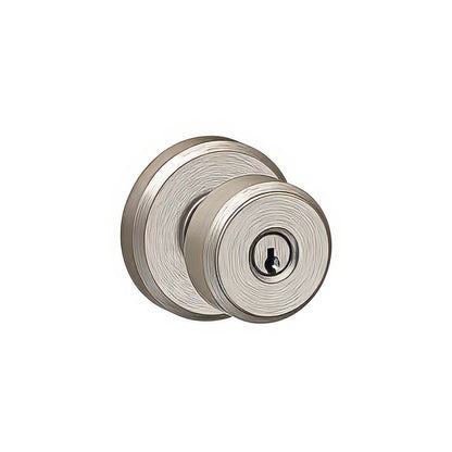 Schlage F51ABWE-GSN Bowery with Greyson Rose Keyed Entry Door Knob
