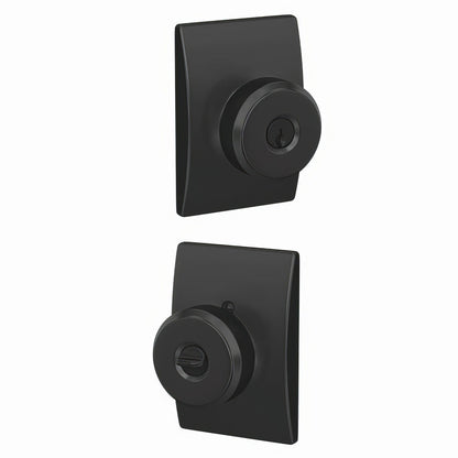 Schlage F51A-BWE-CEN Bowery Knob with Century Trim Keyed Entry Door Knob.