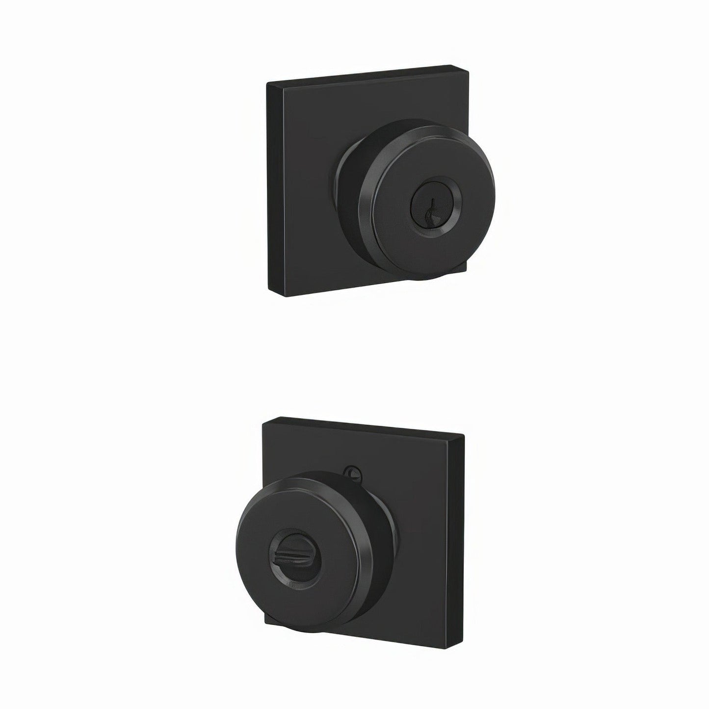 Schlage F51A-BWE-COL Bowery Knob with Collins Rose Keyed Entry Lock