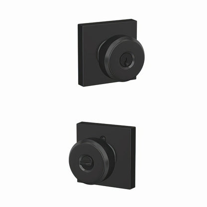 Schlage F51A-BWE-COL Bowery Knob with Collins Rose Keyed Entry Lock