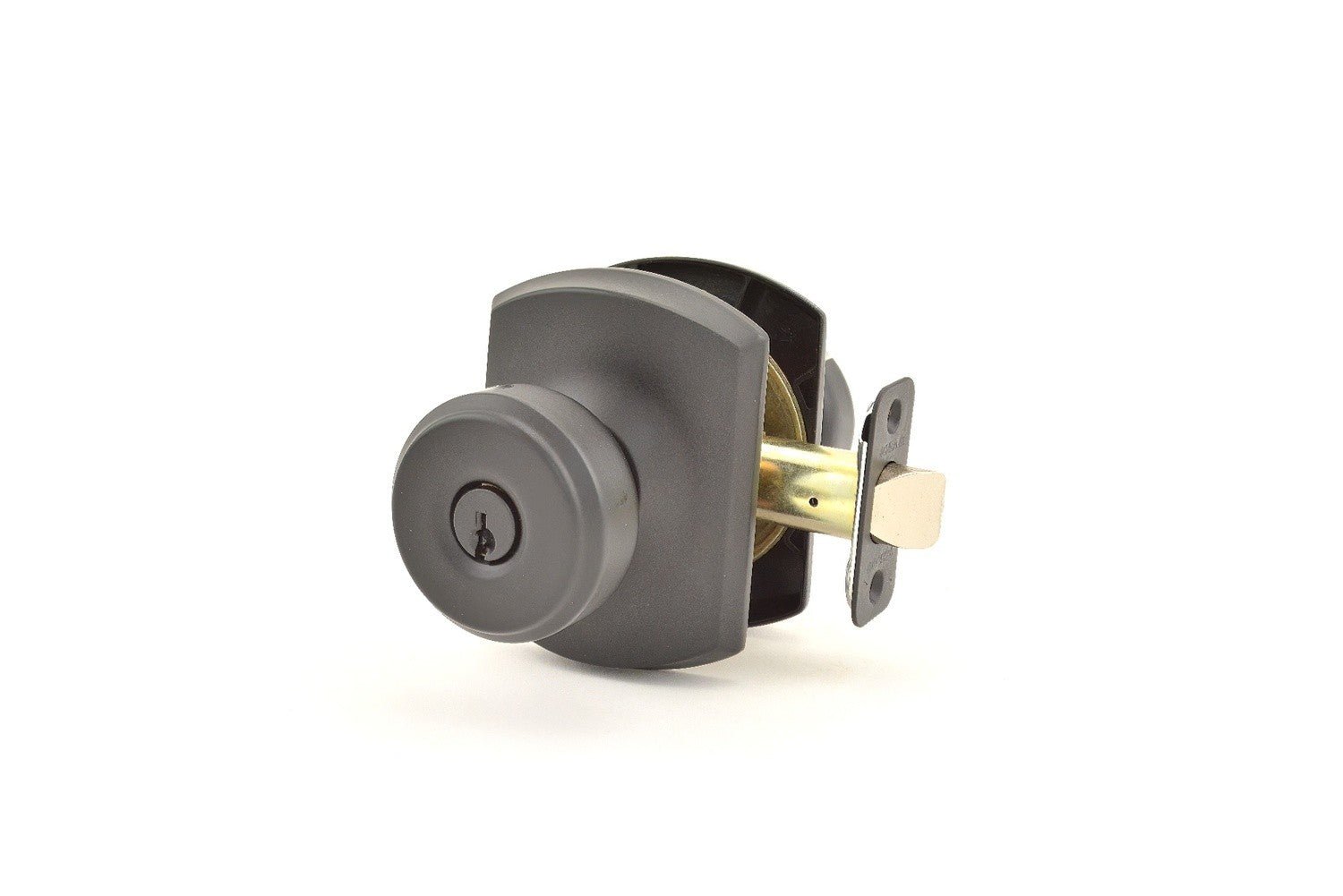 Schlage F51ABWE-GRW Bowery with Greenwich Rose Keyed Entry Door Knob