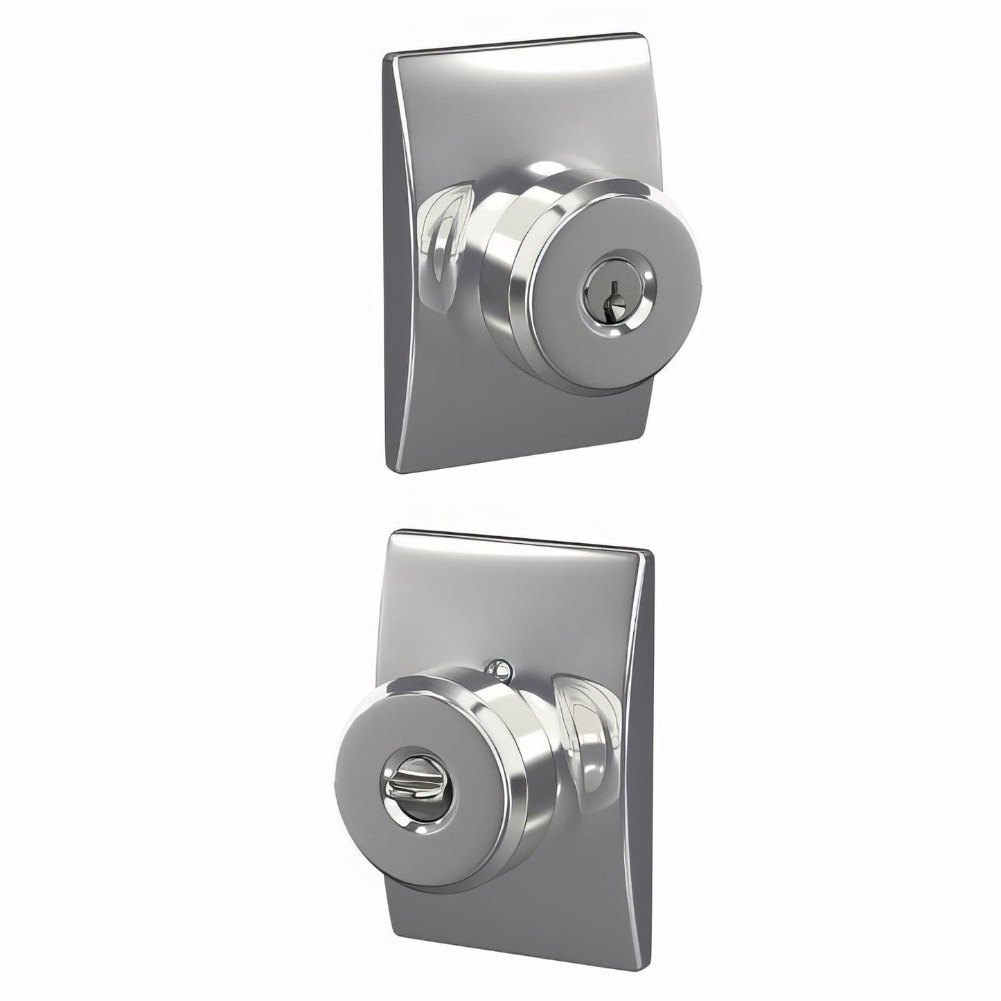 Schlage F51A-BWE-CEN Bowery Knob with Century Trim Keyed Entry Door Knob.