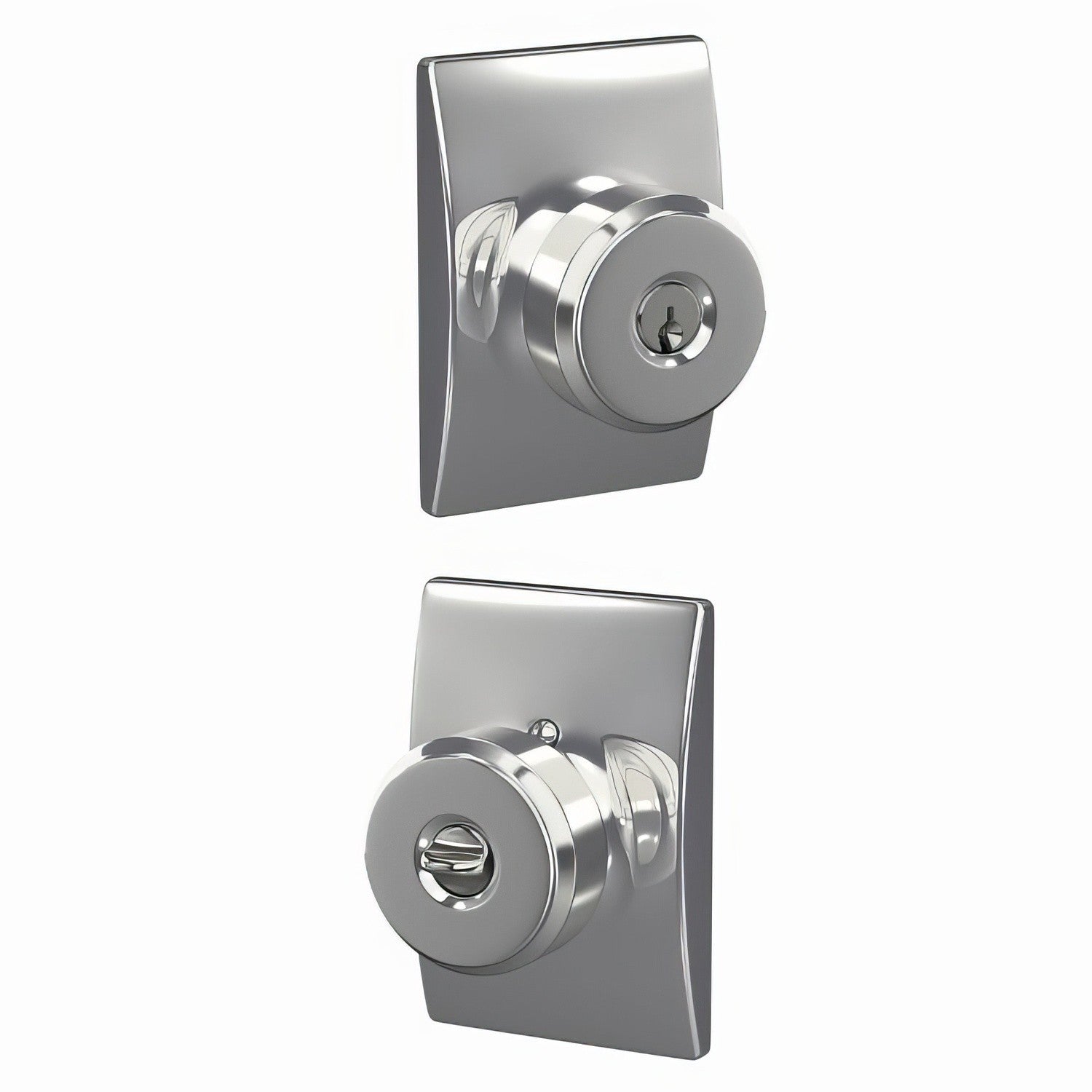 Schlage F51A-BWE-CEN Bowery Knob with Century Trim Keyed Entry Door Knob.