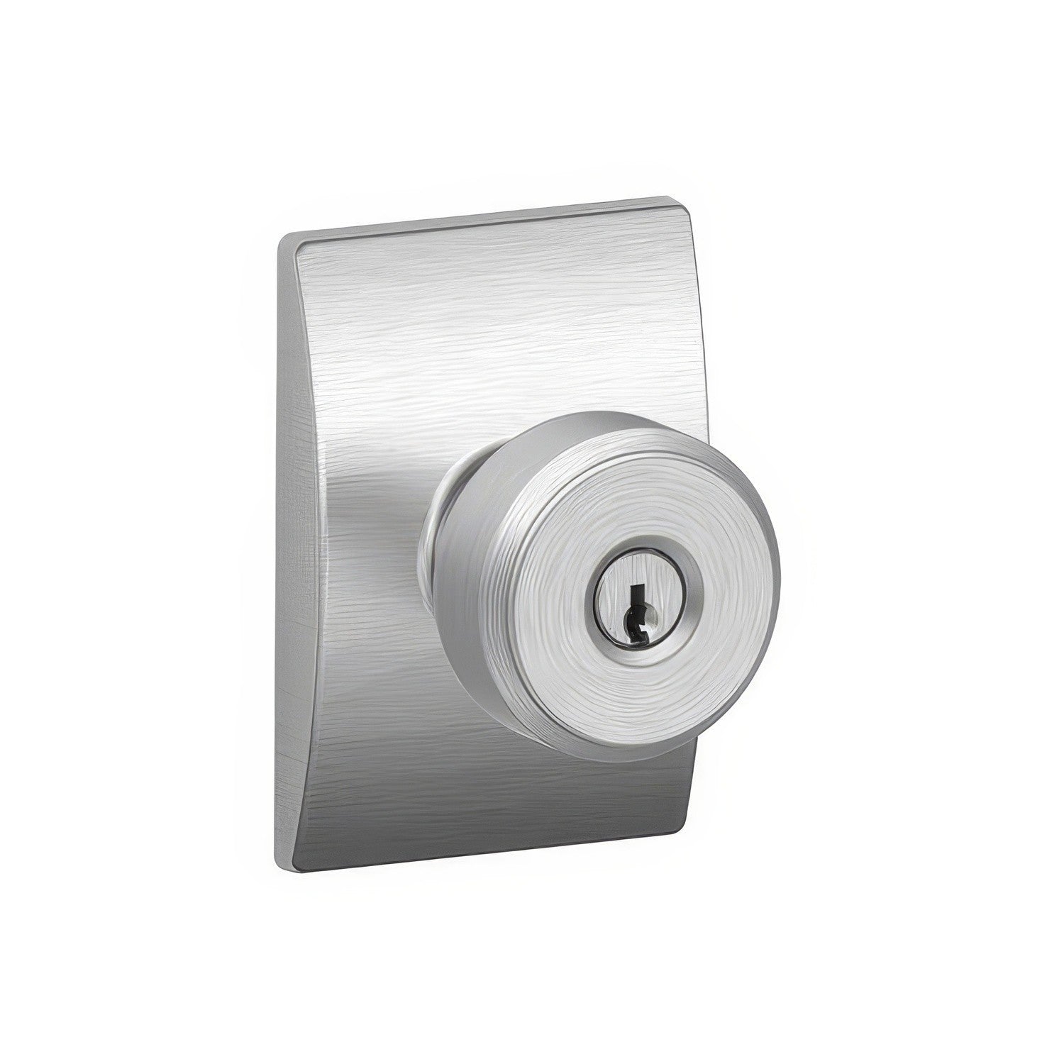 Schlage F51A-BWE-CEN Bowery Knob with Century Trim Keyed Entry Door Knob