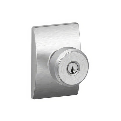 Schlage F51A-BWE-CEN Bowery Knob with Century Trim Keyed Entry Door Knob