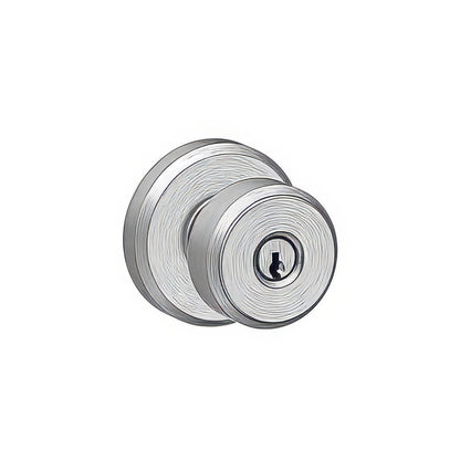 Schlage F51ABWE-GSN Bowery with Greyson Rose Keyed Entry Door Knob