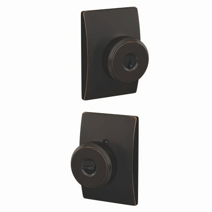 Schlage F51A-BWE-CEN Bowery Knob with Century Trim Keyed Entry Door Knob.