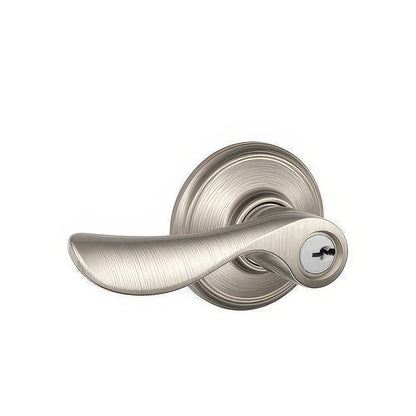 Schlage F51A-CHP F-Series Champagne Panic Proof Keyed Entry Door Lever