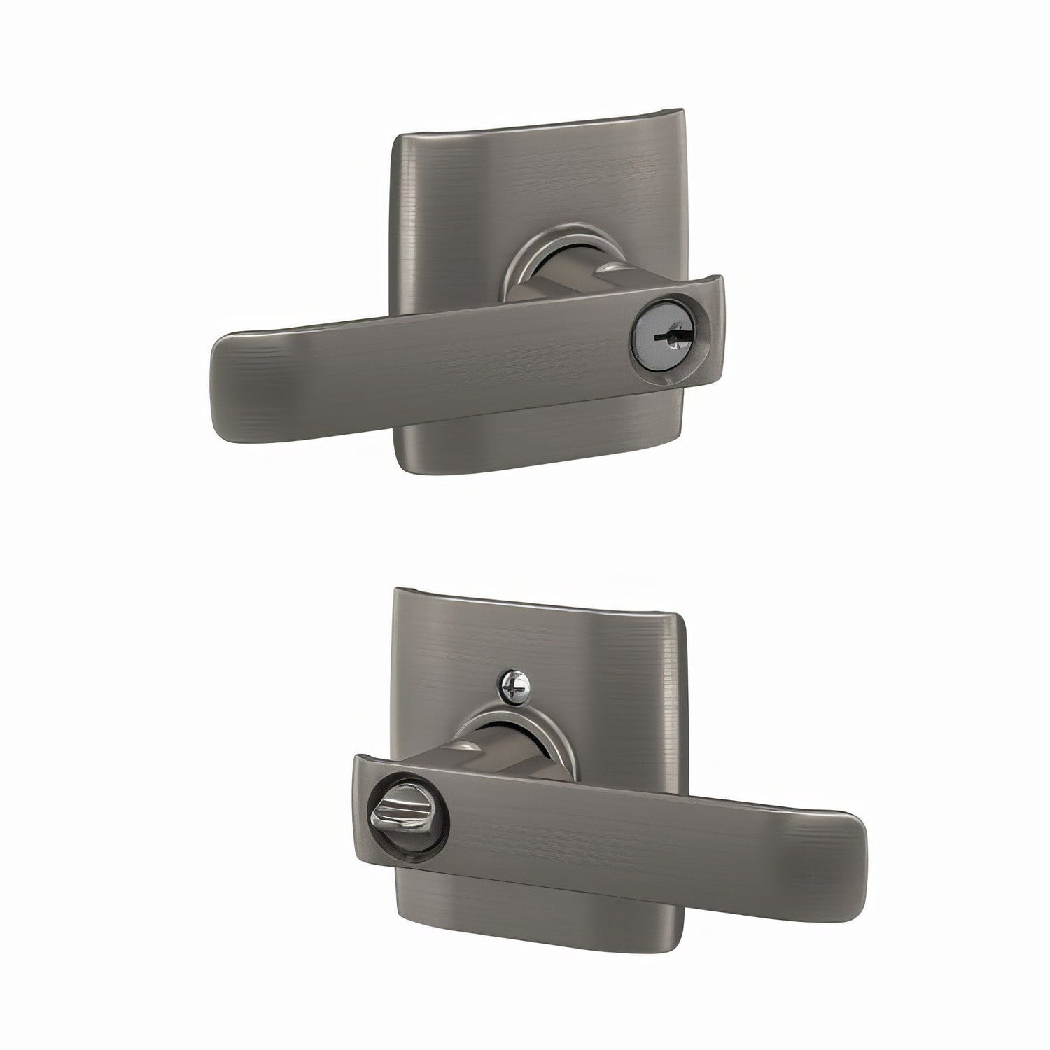Schlage F51ACYB-DLT Clybourn with Dalton Rose Keyed Entry Door Lever