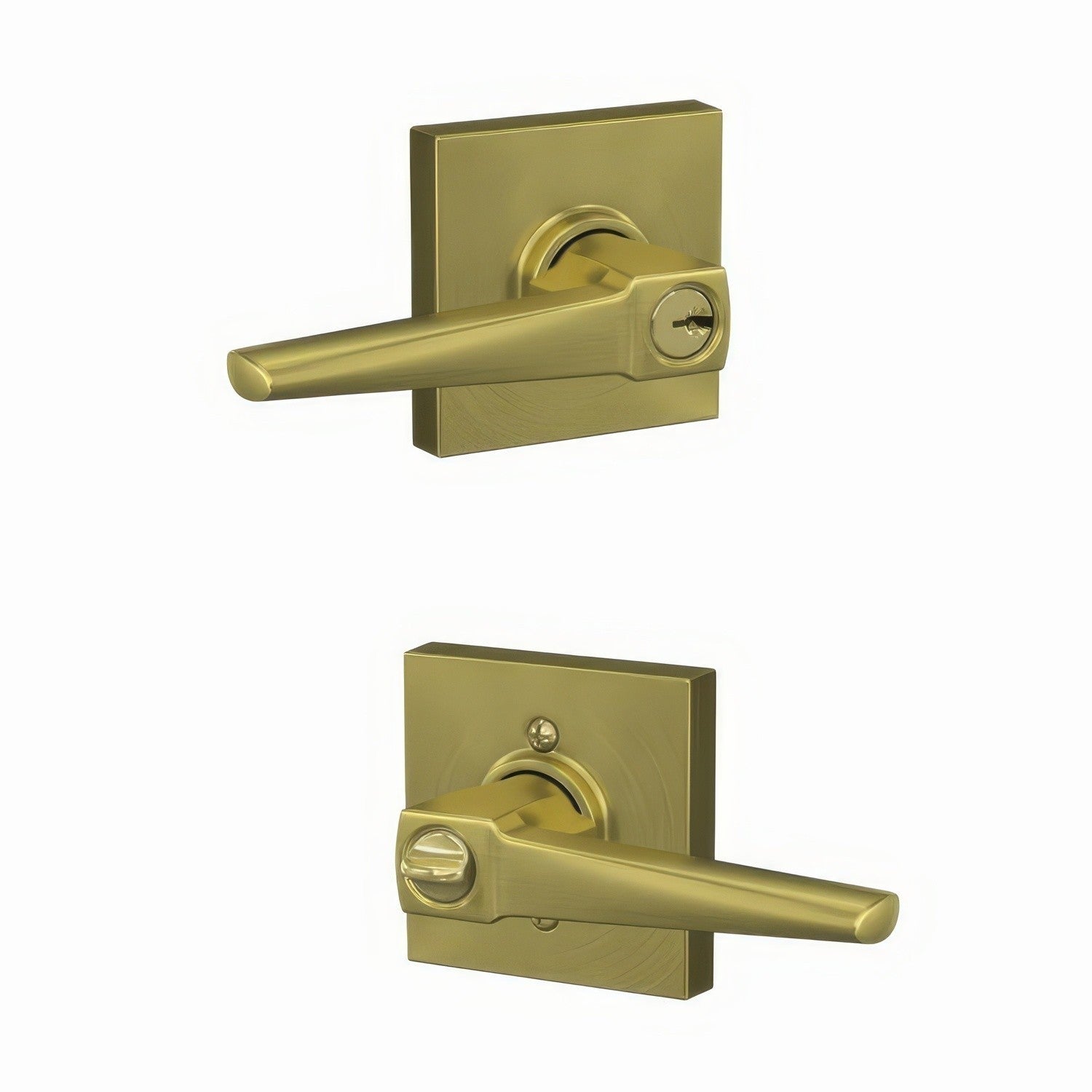 Schlage F51A-ELR-COL Eller Single Cylinder Keyed Entry Door Lever.