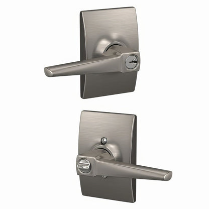 Schlage F51A-ELR-CEN Eller Single Cylinder Keyed Entry Lever Lock